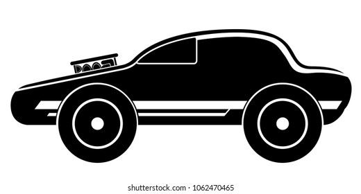 Isolated racing car icon