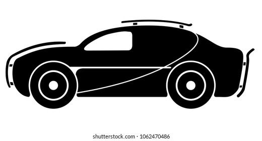 Isolated racing car icon