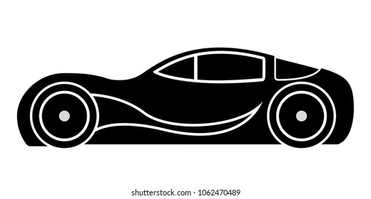 Isolated racing car icon