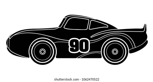 Isolated racing car icon