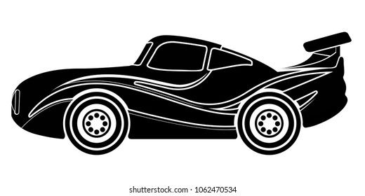 Isolated racing car icon
