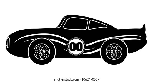 Isolated racing car icon