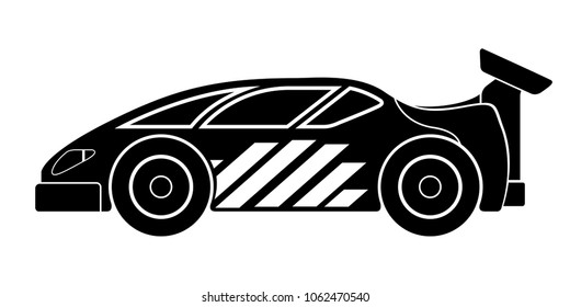 Isolated racing car icon