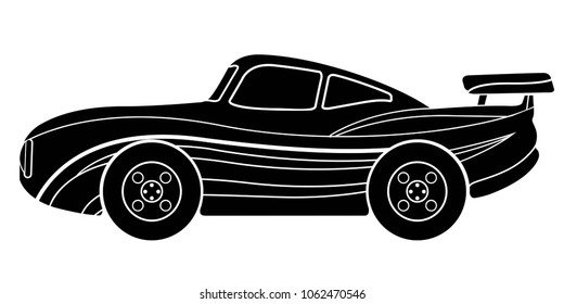 Isolated racing car icon