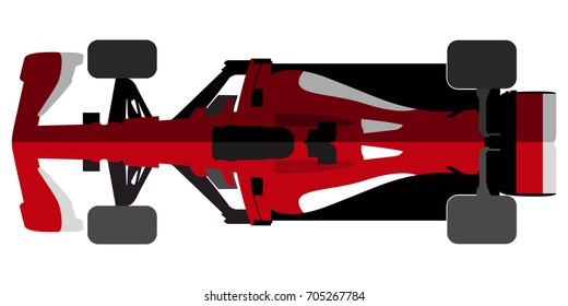 Isolated racing car icon on a white background, vector illustration