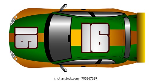 Isolated racing car icon on a white background, vector illustration