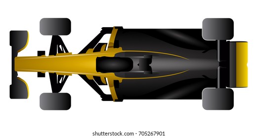 Isolated racing car icon on a white background, vector illustration