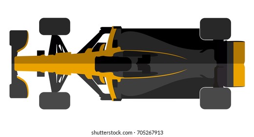 Isolated racing car icon on a white background, vector illustration