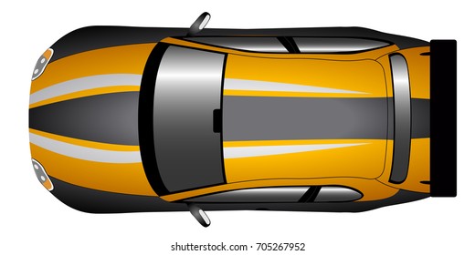 Isolated racing car icon on a white background, vector illustration