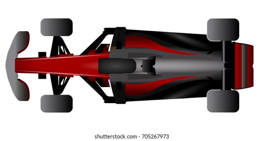 Isolated racing car icon on a white background, vector illustration