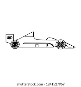 Isolated racing car icon. Side view. Vector illustration design