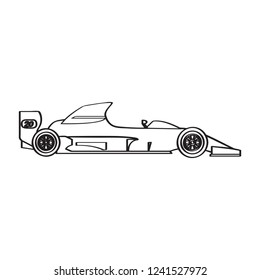 Isolated racing car icon. Side view. Vector illustration design