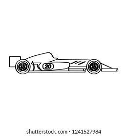 Isolated racing car icon. Side view. Vector illustration design