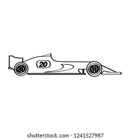 Isolated racing car icon. Side view. Vector illustration design
