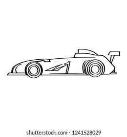 Isolated racing car icon. Side view. Vector illustration design