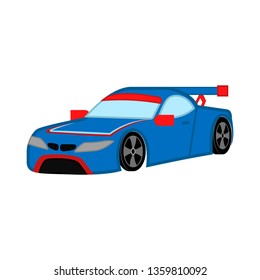 Isolated racing car image. Vector illustration design