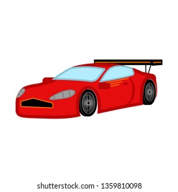 Isolated racing car image. Vector illustration design