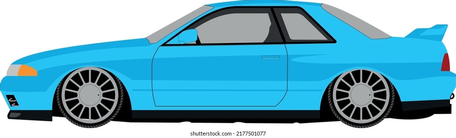 Isolated Racing Car JDM Vector Illustration