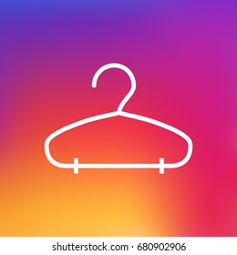 Isolated Rack Outline Symbol On Clean Background. Vector Hanger Element In Trendy Style.