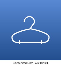 Isolated Rack Outline Symbol On Clean Background. Vector Hanger Element In Trendy Style.
