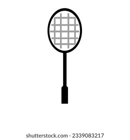 Isolated Racket sign black vector