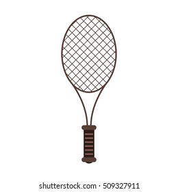 Isolated racket of tennis design