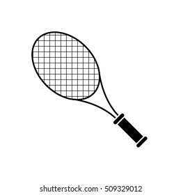 Isolated racket of tennis design