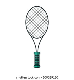 Isolated racket of tennis design