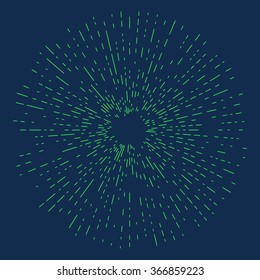 Isolated radial retro vector sun rays, vintage sunburst, badge and logotype design.