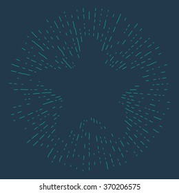 Isolated radial retro vector sun rays, vintage sunburst, badge and logotype design.