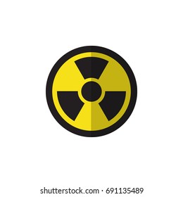 Isolated Radiation Flat Icon. Irradiation Vector Element Can Be Used For Irradiation, Radiation, Dangerous Design Concept.
