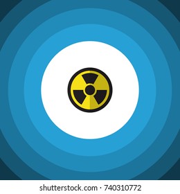 Isolated Radiation Flat Icon. Irradiation Vector Element Can Be Used For Irradiation, Radiation, Dangerous Design Concept.