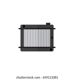 Isolated Radiator Flat Icon. Heater Vector Element Can Be Used For Radiator, Heater, Thermostat Design Concept.