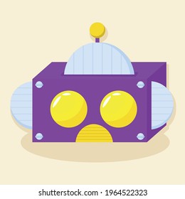 Isolated radio purple school tools icons - Vector