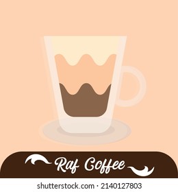 Café de café de raf aislado Vector