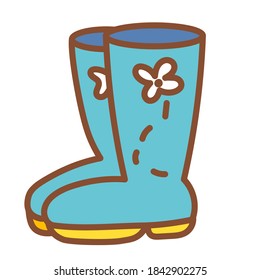 Isolated rain boots icon - Vector illustration design