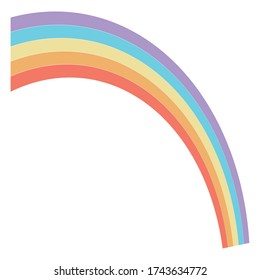Imagen de arco iris aislado sobre un fondo blanco - Ilustración vectorial