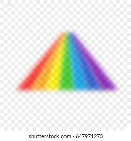  Isolated rainbow on transparent background. Vector illustration.