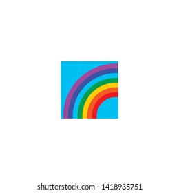 Isolated Rainbow Vector Icon, Emoji, Emoticon