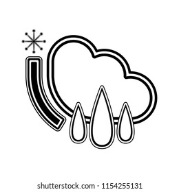 Isolated rainy weather icon
