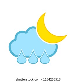 Isolated rainy weather icon