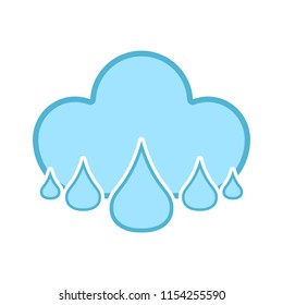 Isolated rainy weather icon