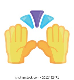 Isolated raised hands emoji icon Vector illustration