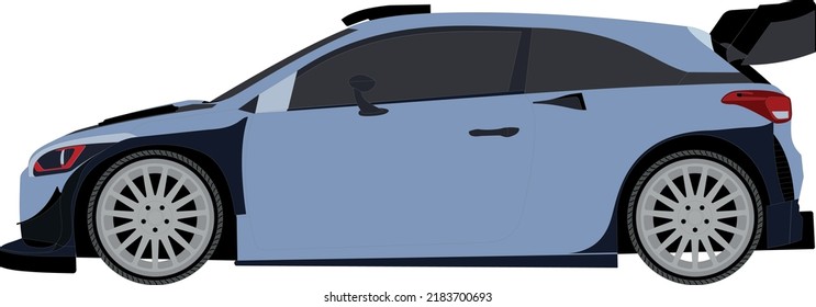 Illustration des Rallye-Car-Vektorgrafiks