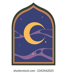 Isolated ramadan mubarak icon on a white background, Vector illustration