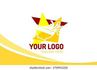 Isolated Ramen Bowl Logo Template for your business, restaurant, food court, food stall, ramen noodle, and many more