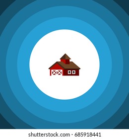Isolated Ranch Flat Icon. Shed Vector Element Can Be Used For Ranch, Shed, Barn Design Concept.