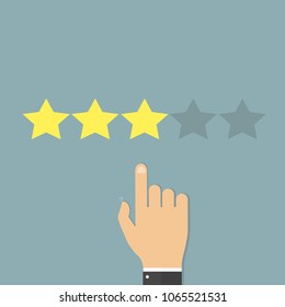 Isolated rating icon on white background. Concept of favorite, consumer and service.