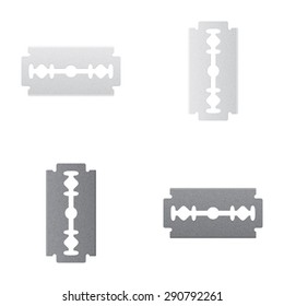 Isolated razor blade on white background. Vector illustration
