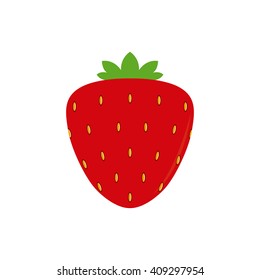 Isolated read strawberry on a white background